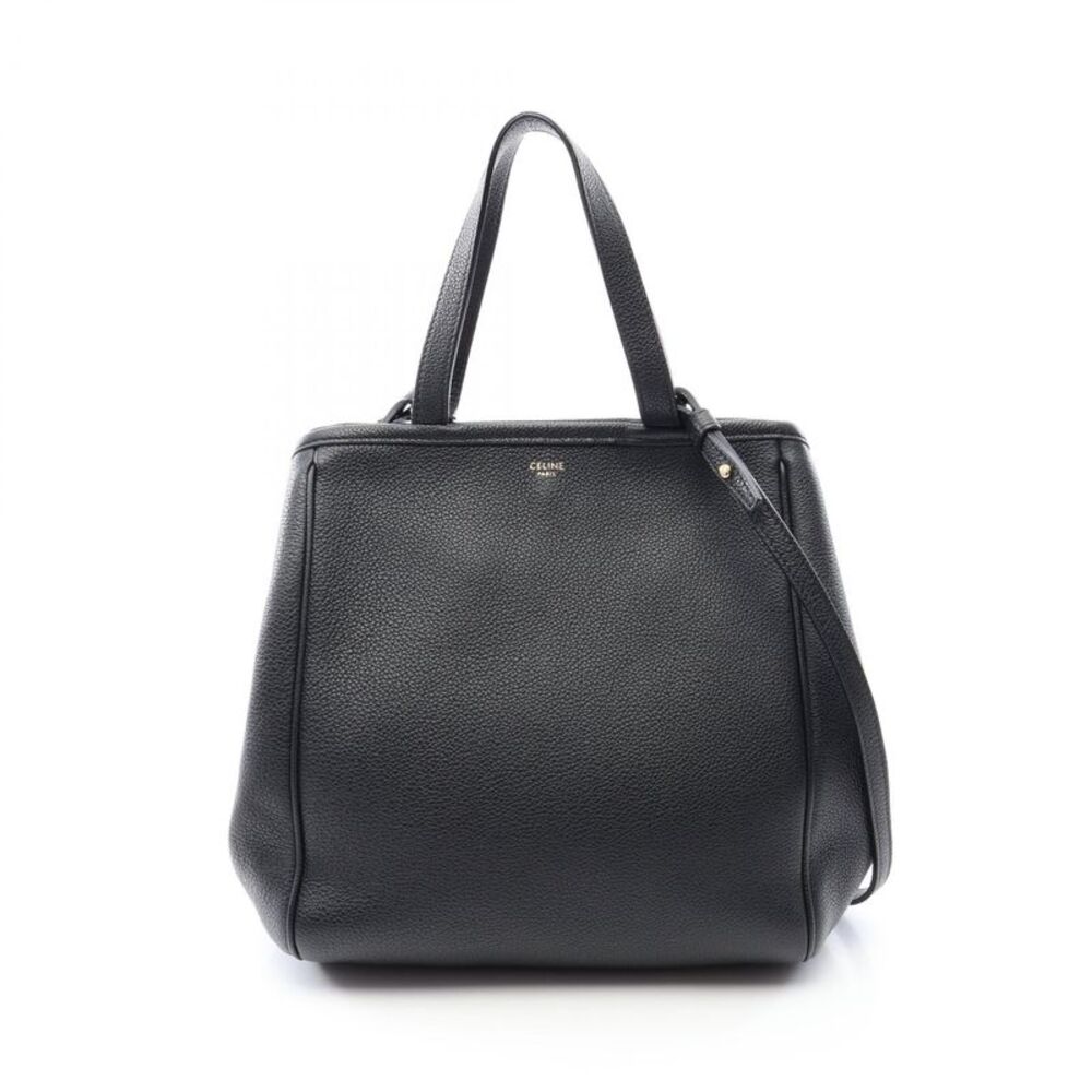 CELINE Small Fold Cabas Leather 2way Tote Bag
